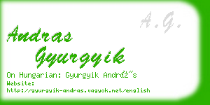 andras gyurgyik business card